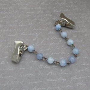 Lovely Blue Stone Collar Clip 1950s Fashion Sweater Clips for Vintage Lo…